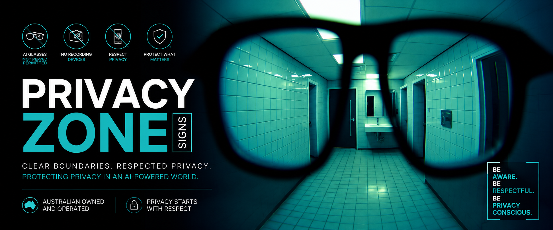 Privacy Zone Signs — clear boundaries, respected privacy in an AI-powered world
