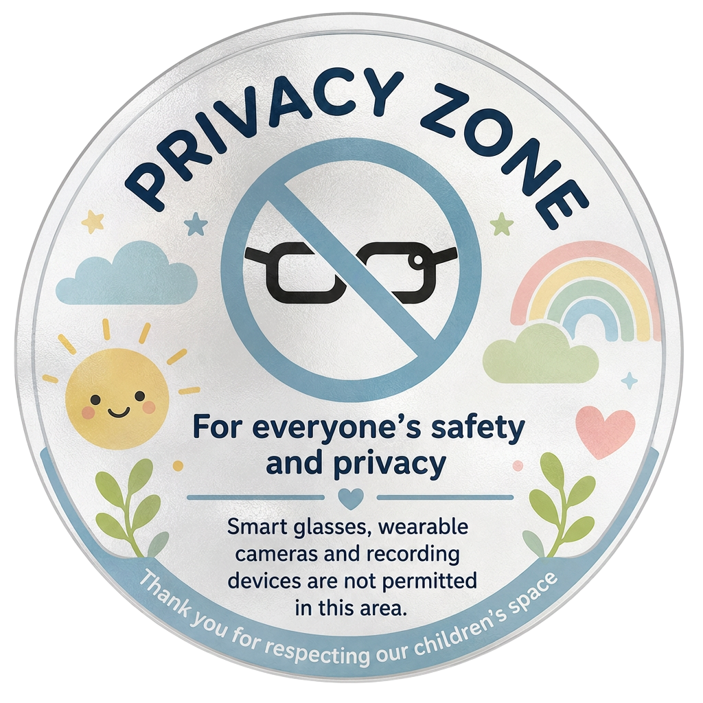 New Privacy Zone reverse sticker design
